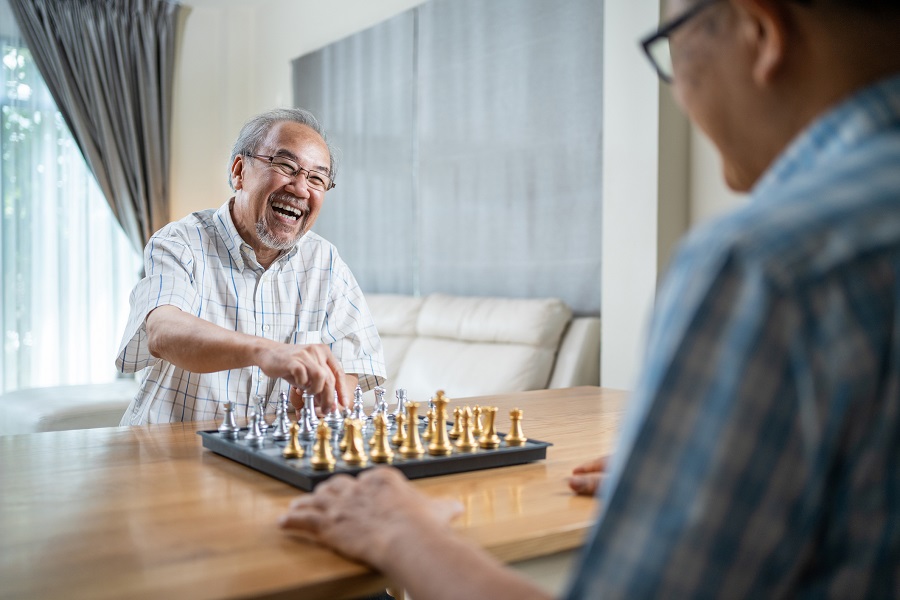 Elderly Playing Chess